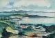 Oskar Gawell, Schiffe in der Bucht. Ohne Jahr, Aquarell auf Bütten