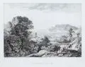 Ludwig Richter, Apeninnen-Aussicht, 1829, Radierung