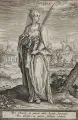 Adriaen Collaert, S. Eugenia, Um 1600, Kupferstich