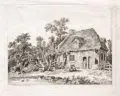 Jacob Philipp Hackert, Uferlandschaft mit Hütte und Wäscherin