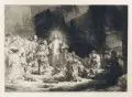Rembrandt Harmenszoon van Rijn, Christus heilt die Kranken, Radierung