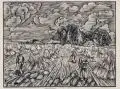 Peter August Böckstiegel, Sommertag in Westfahlen, 1937, Holzschnitt auf kräftigem Japanpapier