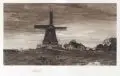 Die Mühle by Hans am Ende, Radierung in Braun auf China, auf Bütten aufgewalzt, sold Mar 2010