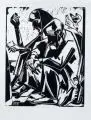 Peter August Böckstiegel, Meine Eltern, 1920, Holzschnitt auf kräftigem Japan