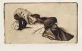 Masken by Richard Müller, 1915, Radierung in Schwarzbraun mit Tonplatte, sold Mar 2010