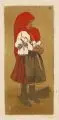 Leonhard Fanto, Zwei Trachtendarstellungen. Frühes 20. Jh, Farbholzschnitte auf Japanpapier