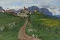 Moritz Heidel, Landschaft in Südtirol, Wohl 1912, Öl auf Leinwand, auf Malpappe aufgezogen
