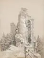 Hermann Sondermann, 14 Architekturzeichnungen und -skizzen. 1851- 1855, Bleistiftzeichnungen, partiell laviert und weiß gehöht