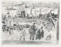 Paul Paeschke, Segler im Hafen. 1. H. 20. Jh, Radierung