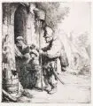 Rembrandt Harmenszoon van Rijn, Der Rattengiftverkäufer, Radierungen auf Bütten