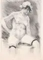 Félicien Rops, Peuple, Heliogravur nach einer Kaltnadelradierung, o.re. monogrammiert "FR"