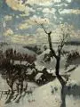 Adolf Fischer-Gurig, Dorflandschaft im Winter