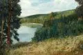 Max Hein-Neufeldt, Teich, von Bäumen umstanden. Ohne Jahr, Öl auf Leinwand