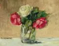 C. Siebert, Stilleben mit Rosen. Ohne Jahr, Öl auf Malpappe