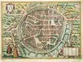 Georg Braun, Fribergum misinae, 1574, Kolorierte Radierung