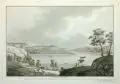 Johann Friedrich Nagel, Vue de Buckow, 1795, Kolorierte Umrißradierung