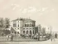 Das Belvedere auf der Terrasse in Dresden by Wilhelm Bässler, Lithographie, getönt, sold Jun 2009