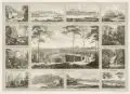 Carl Justus Pescheck, Erinnerungen an die Sächsische Schweiz, Kupferstiche auf China, auf Papier aufgezogen (zwei Blätter), eine Lithographie, diese mit Prägemarke