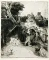 Rembrandt Harmenszoon van Rijn, Christus und die Jünger von Emmaus, Radierungen auf Bütten