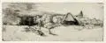 Rembrandt Harmenszoon van Rijn, Die Landschaft mit Hütte und Heuschober, Radierungen auf Bütten