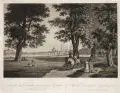 Conrad Caspar Rordorf, Ansicht von Dresden vom grossen Gehege zum Ostra Vorwerk zu, Aquatinta