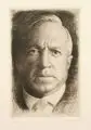 Richard Müller, Opus I, 1921, Kaltnadelradierung auf China, auf festem Bütten aufgewalzt