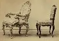 Anton Hoffmann, Zwei Rokoko- Stühle, Um 1890, Albuminabzüge, auf Karton aufgezogen