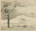 Siegfried Berndt, Winterlandschaft mit Baum. 1. H. 20. Jh