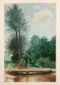Pál Böhm, Partie aus Unterföhring, 1894, Aquarell und Gouache