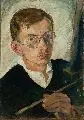 Hubert Rüther, Portrait des Malers Conrad Felixmüllers (?), 1919, Öl auf Leinwand