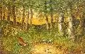 Elisée Thomas, Fuchs auf Entenjagd, 1903, Öl auf Leinwand