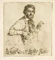 Rauchender und Wagenkolonne by Emile Edmund Korczak Boratynski, 1841, Radierung, sold Mar 2009