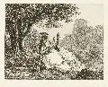 Johann Christoph Erhard, Wanderer in einer Felsenlandschaft, 1815, Radierung