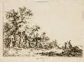 Franz Gawet, L Elie, Um 1800, Radierung nach einem Gemälde von J. van Goyen.Unterhalb der Darstellung in der Platte bezeichnet und betitelt