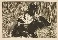 La Parisienne (Mme de Callias ) by Alfred Prunaire, Um 1900, Holzschnitt auf Bütten mit Wasserzeichen nach Edouard Manet, sold Mar 2009