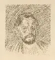 Ernst Barlach, Selbstbildnis IV, 1928, Lithographie auf altdeutschem gelblichen Maschinenbütten