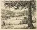 Georg Jahn, Gimmlitztal. Anfang 20. Jh, Kohlezeichnung und Graphit auf Bütten