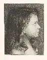 Georg Jahn, Mädchenbildnis nach rechts. Frühes 20. Jh, Radierung auf Velin