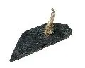 Ulrike Rösner, Sitzende/ Figürliches. Zeitgenössisch, Bronze, gegossen, lose auf Schieferplatte bzw