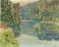 Otto Altenkirch, An der Mulde bei Siebenlehn im Herbst, 1944, Öl auf Leinwand