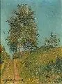 Arthur Fedor Förster, Baumbestandene Landschaft, 1928, Öl auf Leinwand