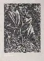 Ernst Barlach, Faust und Mephistopheles I, Um 1922, Holzschnitt auf Japanpapier