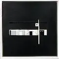 Heinrich Trost, Sehmast I, 1980, Installation, Holz, weiß und schwarz gefaßt