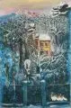 Pol Cassel, Villa im Winter, Um 1928, Öl auf Leinwand