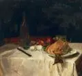 Hermann Heinrich Goebel, Stilleben mit Fisch, 1907, Öl auf Leinwand