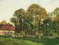 Georg Oehme, Landschaft mit Bauerngehöft. 1930er Jahre