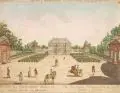 Johann Christoph Nabholz, Prospect des Churfürstlichen Pallais im Großen Garten, Um 1783, Altkolorierter Kupferstich