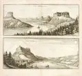 Caspar Merian, Vestung Königstein gegen Westen., Kupferstiche aus: "Topographia Germaniae