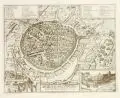 Matthäus I Merian, Die Statt Freyberg in Meissen, Um 1650, Kupferstich aus: "Topographia Germaniae