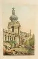 Samuel Prout, DRESDEN, Kolorierte Lithographien, partiell weiß gehöht
